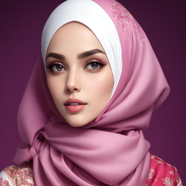 foto magazine beauty ad style hijab flower 28