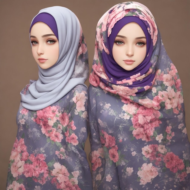 foto magazine beauty ad style hijab flower 36