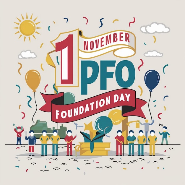 Photo foundation day of epfo illustration