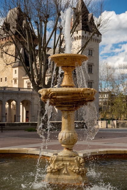 Fountain of the castle of Pau, Pyrenees Atlantiques, France