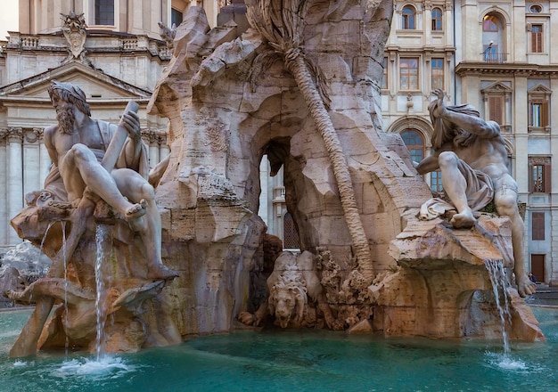 The fountain of the Four Rivers by Bernini in Piazza Navona