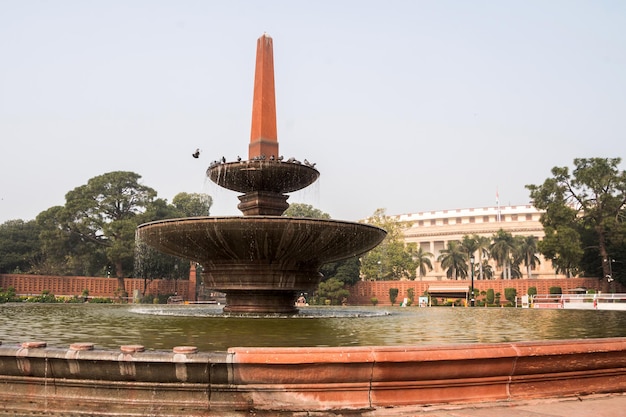 Fountain in front of the Sansad Bhawan the Parliament House