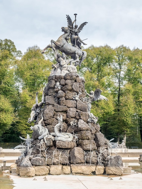 Fountain in Herrenchiemsee palace in Germany