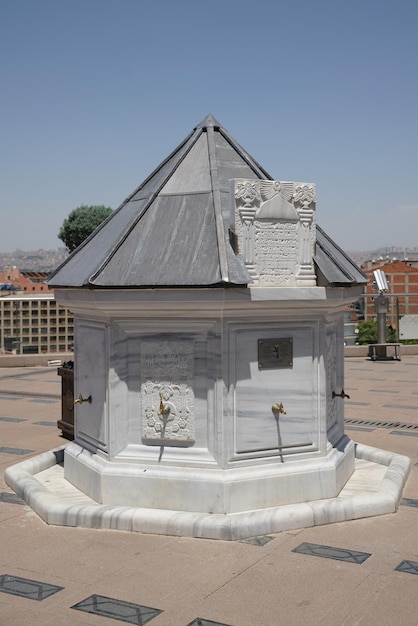 Fountain near Haci Bayram Mosque in Ankara Turkiye