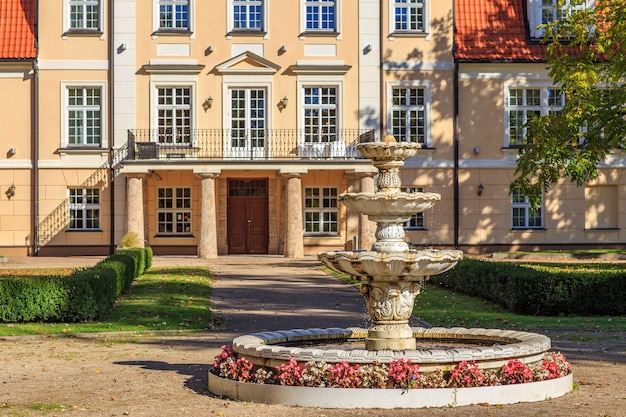 fountain in the park of palace