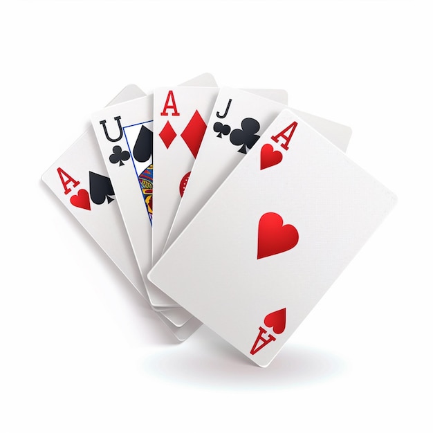 Photo four aces playing cards four of a kind poker han