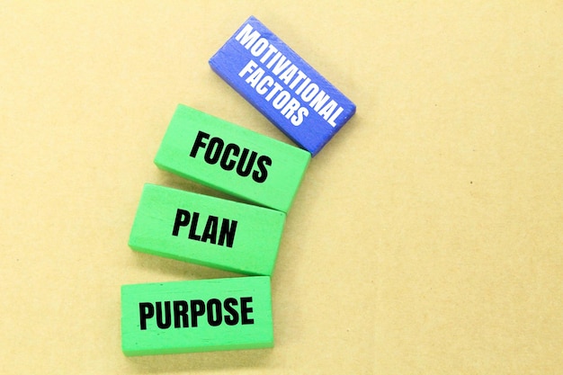 four keys to success namely Purpose plan focus and motivational factors