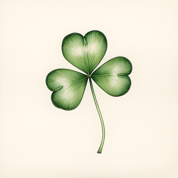 Four leaf clovers shape illustration 3d render