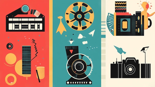 Four posters advertising the cinema festival