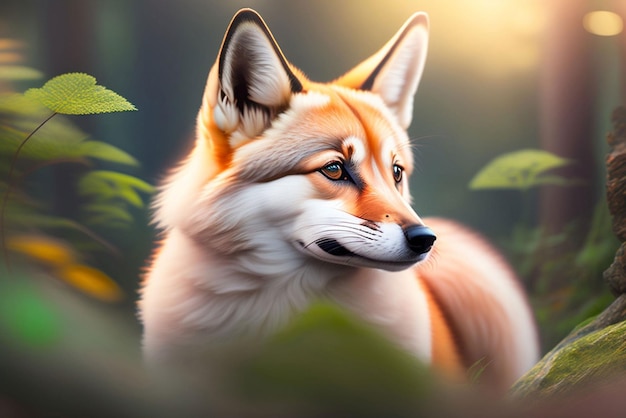 A fox in the forest