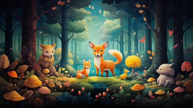 the fox and the fox in the forest