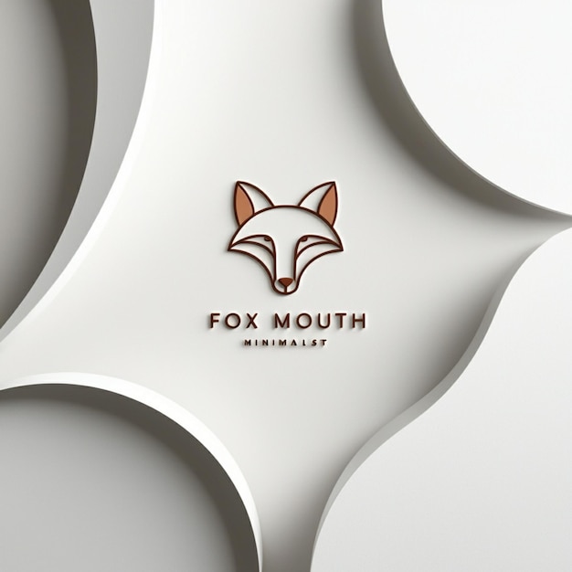 Photo a fox head logo on a white background