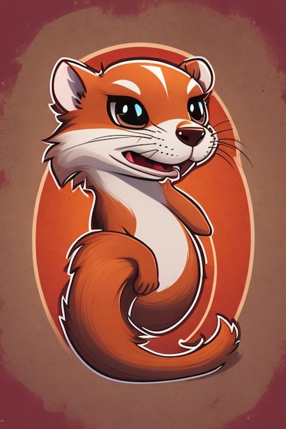 fox illustration logo design cartoon