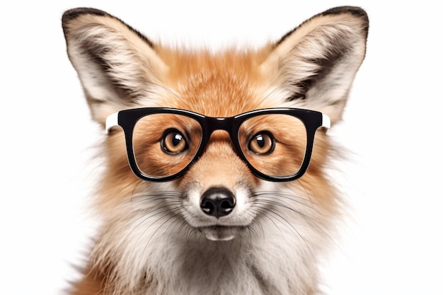 a fox wearing glasses