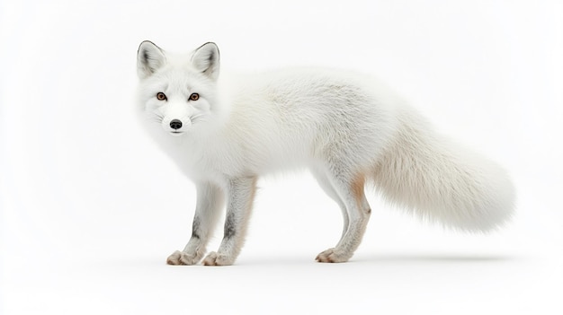 a fox with a white nose and a black nose and a white background