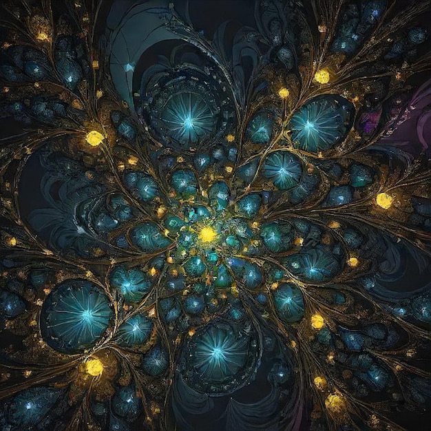 Fractal art wallpaper ai generated