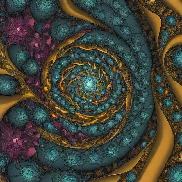 Fractal art wallpaper ai generated