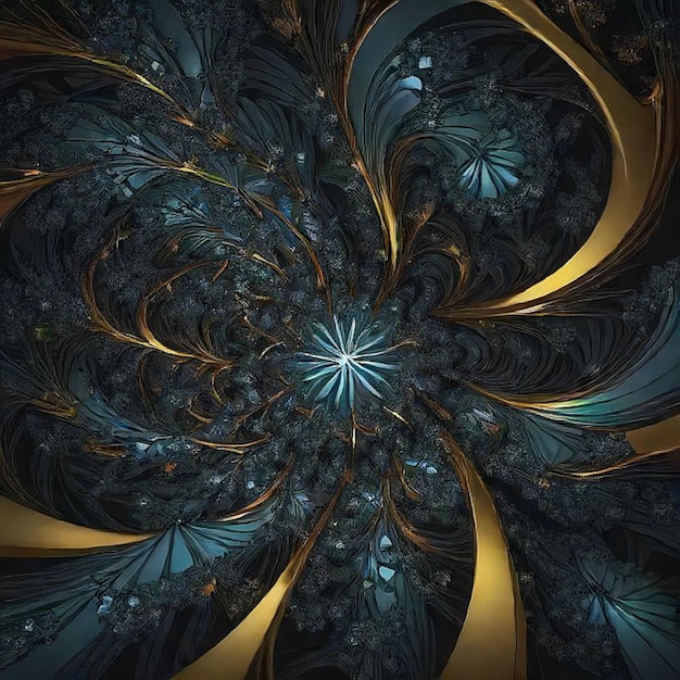 Fractal art wallpaper ai generated