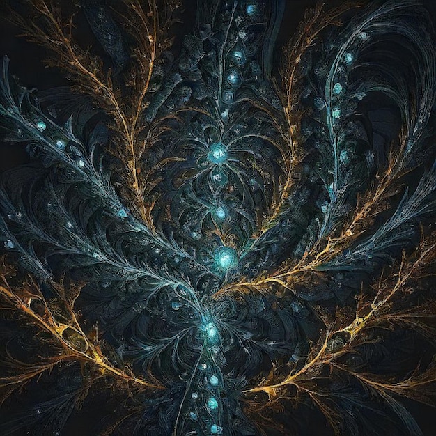 Fractal art wallpaper ai generated