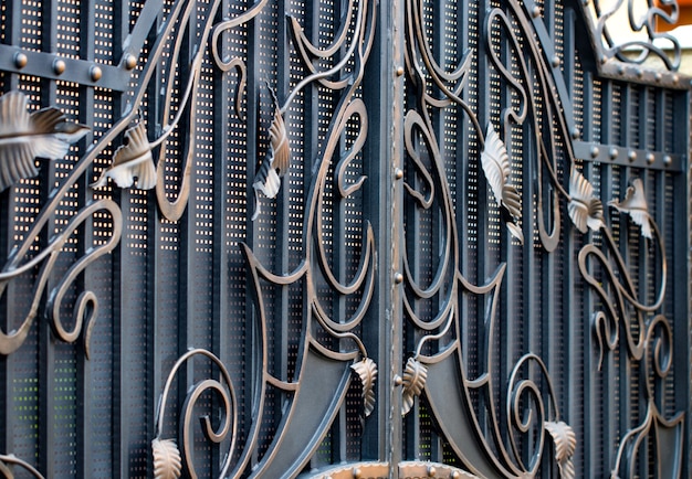 The fragment of forged metal products. close-up.