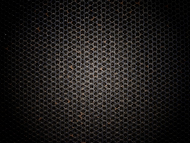 Fragment of the speaker with a metal perforated grille Great background for advertising and MUSIC Festival