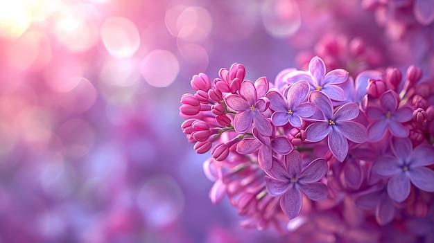 Fragrant Lilac Blooming Lilac Flowers Background