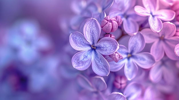 Fragrant Lilac Blooming Lilac Flowers Background