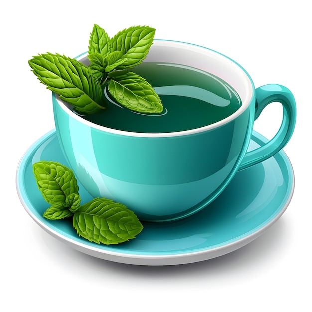 Photo fragrant peppermint tea cup for relaxation and wellness