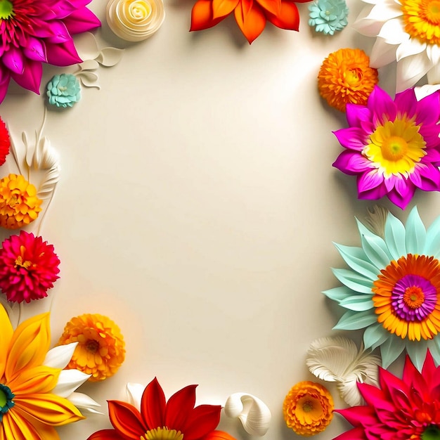 a frame of flowers with a frame that says quot flowers quot