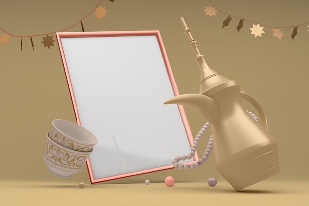 Frame Left View In Eid Themed Background