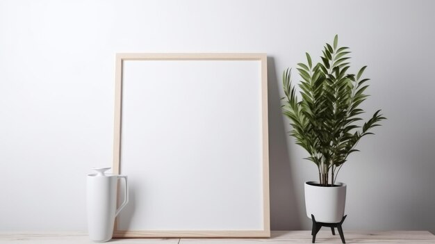 Frame mockup in interior Illustration AI GenerativexA