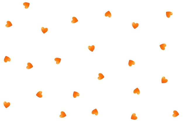 Photo frame of orange hearts for valentine's day