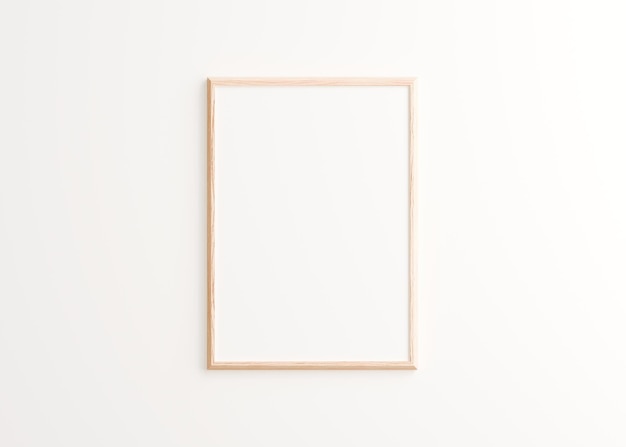 Photo a frame on a wall with a white background