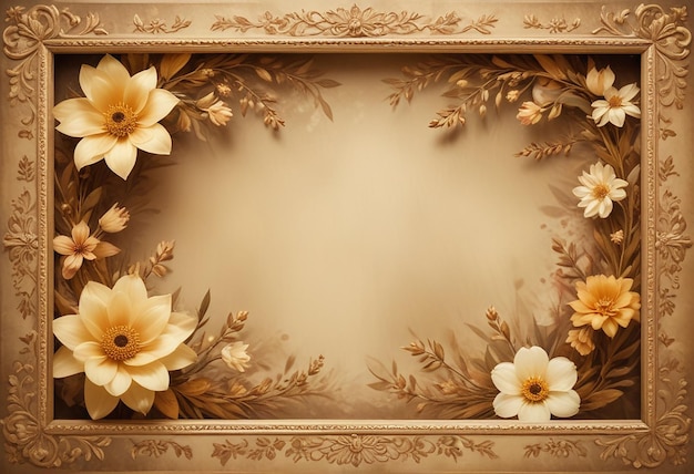 A frame with colorful flowers and an onam concept