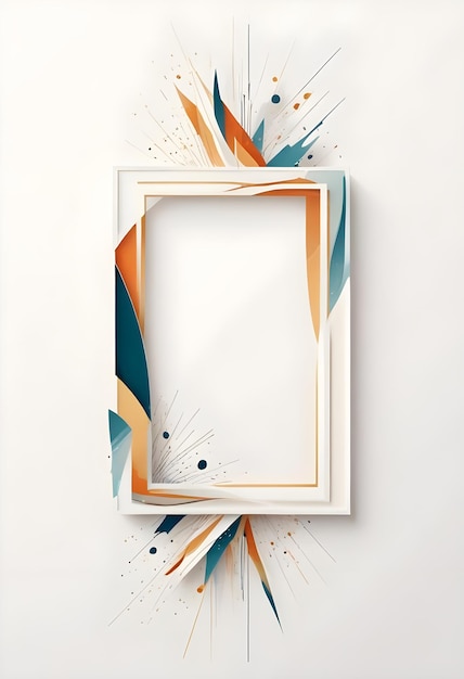 Photo a frame with a colorful pattern on it that says quot x quot