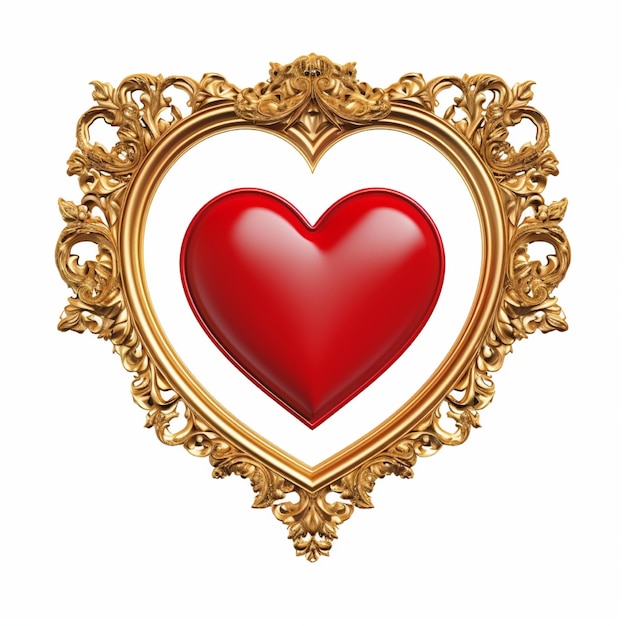 A frame with hearts on it isolated background