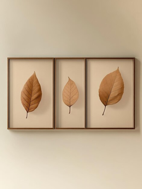 Photo framed leaf photos wall