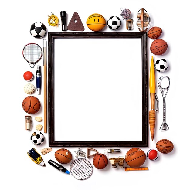 Photo a framed picture of basketballs a frame and a picture of a basketball