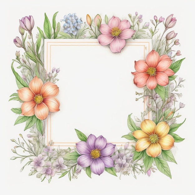 a framed picture of flowers and the letter c in the middle