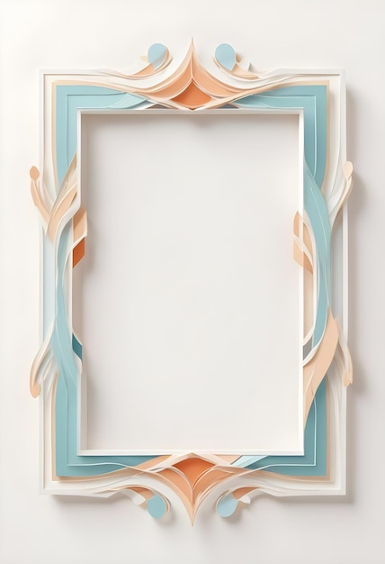 a framed picture of a frame with a floral pattern