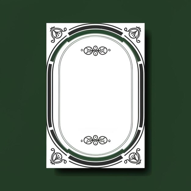 Photo a framed picture of a frame with a green border