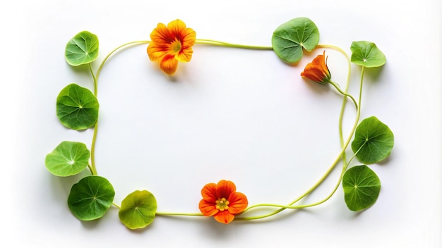 a framed picture of orange flowers with green leaves and orange flowers