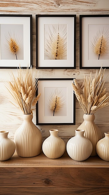 Photo a framed picture of some white vases with the sun coming through the frame