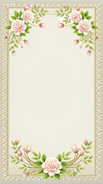 a framed picture with a flower pattern on it