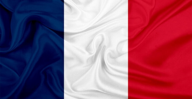 France Flag Flying In The Wind