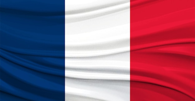 France Flag Flying In The Wind