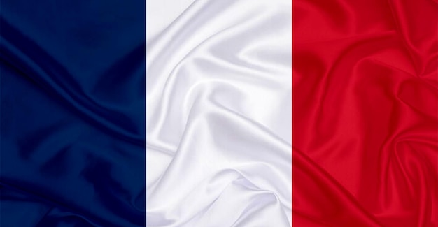 France Flag Flying In The Wind