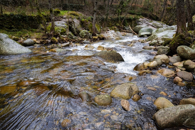 Francia river. Landscape in the Batuecas Natural park. Spain.