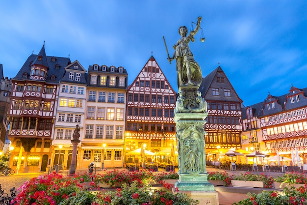 Frankfurt old town sunset