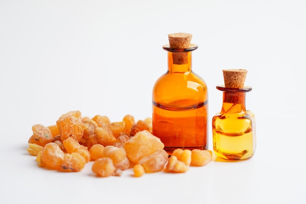 Frankincense or olibanum aromatic resin used in incense and perfumes